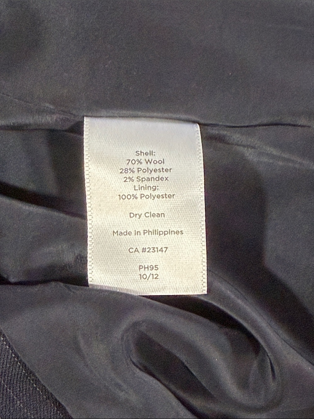 Talbots Navy V-Neck Midi Dress - Picture 7 of 7